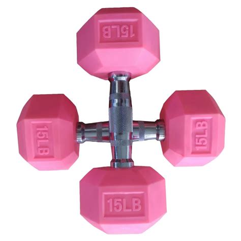 New Design Non-smell Pink Rubber Coated Hex Dumbbell - Buy Hex Dumbbell ...