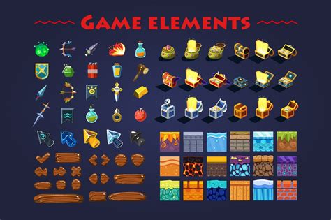 Game elements | Texture Illustrations ~ Creative Market