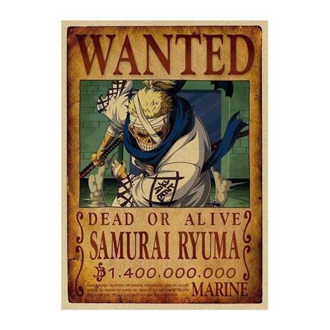 100% Licensed One Piece Posters - Search Notice Shimotsuki Ryuma wanted ...