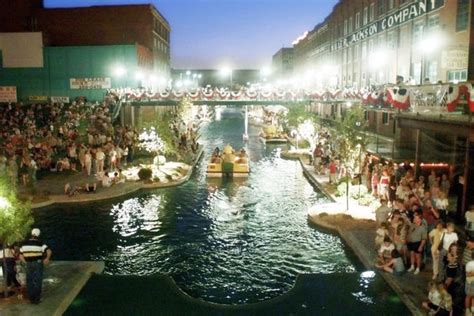 Downtown OKC Bricktown canal, water taxi: Through the years