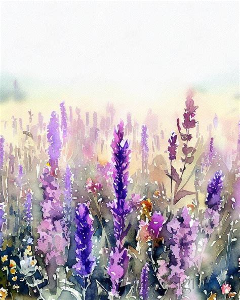 Lavender Flower Art Wall Art Digital Print-on-demand - Etsy