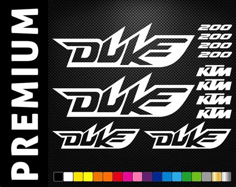 KTM DUKE 200 12 Stickers Adhesive Stickers Decal Vinilos - Etsy