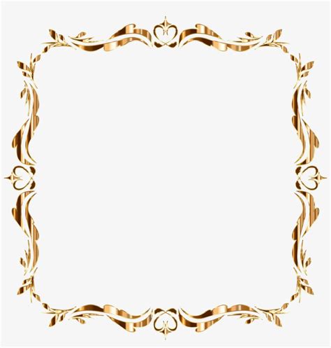 Big Image - Gold Scroll Border Clip Art - 2330x2330 PNG Download - PNGkit