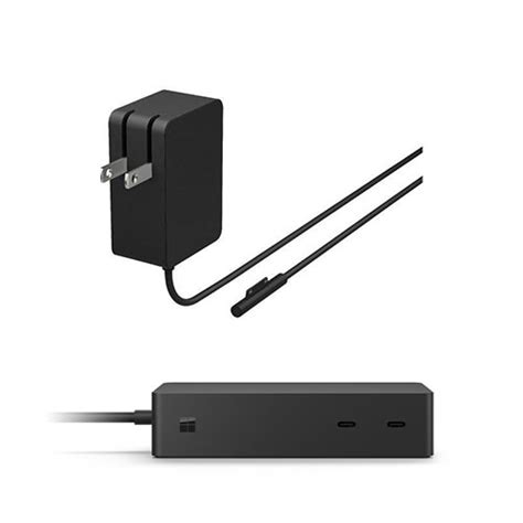 Microsoft Surface Dock 2 Black/Surface 24W Power Supply - 2 x front ...