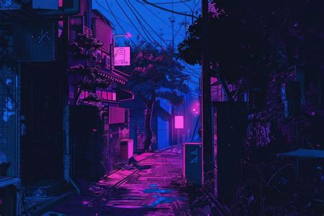 Illustration cyberpunk architecture building street. | Free Photo ...