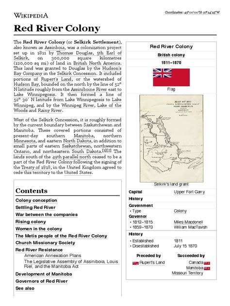 Red River Colony | PDF | Métis | Canada