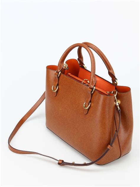 Shoulder bags Ralph Lauren - Bennington tan leather satchel - 431693831002