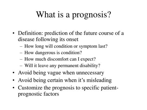 PPT - Prognosis PowerPoint Presentation, free download - ID:4109440