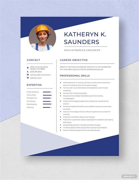 Mechatronics Engineer Resume in Word, Pages - Download | Template.net