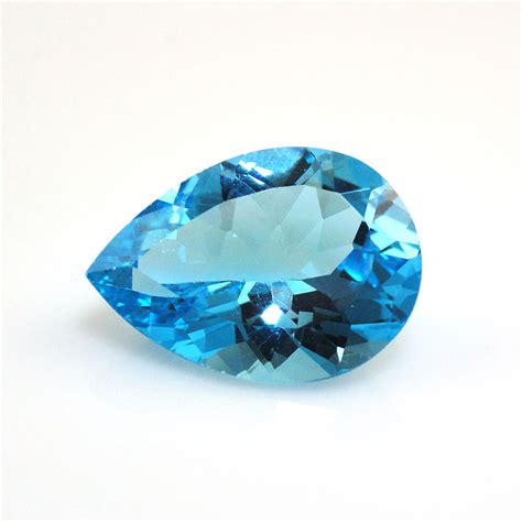 Gemstones-Sky Blue Topaz Pear Shape 18x13mm Approximately 11.54 Carat ...