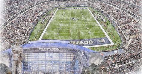 AT&T Stadium Football Stadium Print, Dallas Cowboys Football