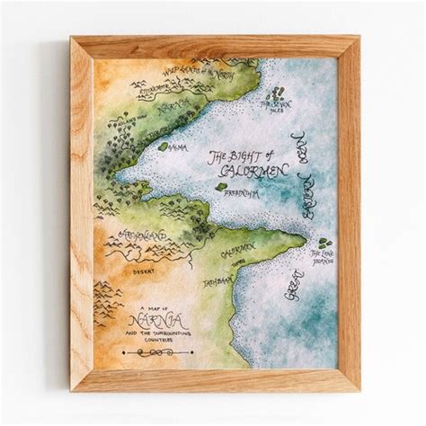 PRINTABLE Chronicles of Narnia Print Narnia Map Watercolor | Etsy