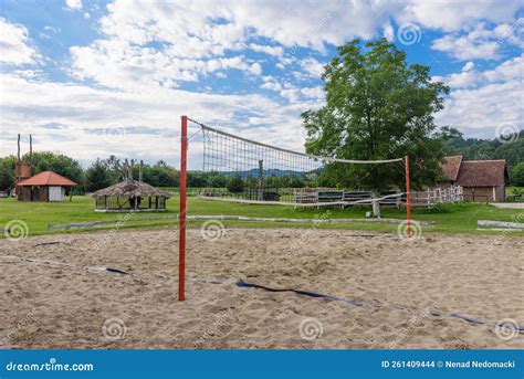 Volleyball Court on the Sand Stock Photo - Image of equipment ...