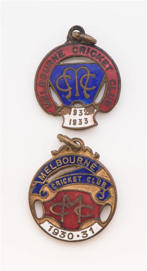 MELBOURNE CRICKET CLUB, membership badges - Mossgreen | Find Lots Online