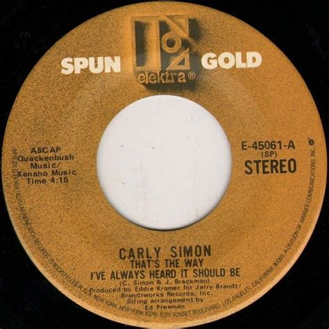 Carly Simon – That's The Way I've Always Heard It Should Be ...