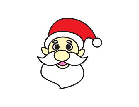 How To Draw a Cute Cartoon Santa Claus for Little Kiddies - Simple Guide - Rainbow Printables