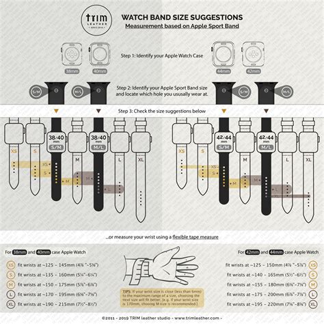 Printable Watch Band Size Chart