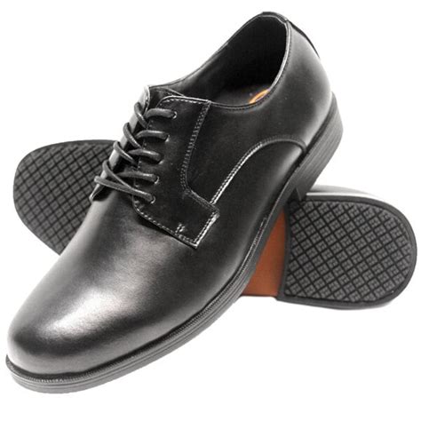 Genuine Grip 9540 Men's Size 14 Wide Width Black Oxford Non Slip Dress Shoe