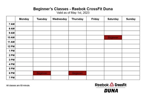 Beginner’s Program – Reebok Crossfit Duna