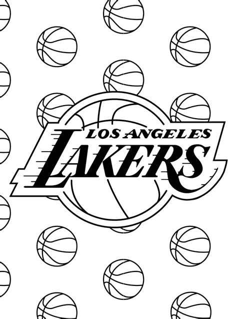 Los Angeles Lakers coloring page - Download, Print or Color Online for Free