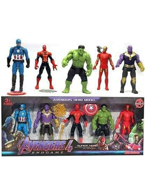 Superhero Action Figures Set Marvel Avengers Toys | eBay