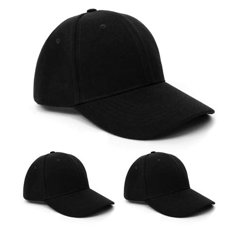 Wholesale Plain Black Baseball Caps - Adjustable, 192 | DollarDays