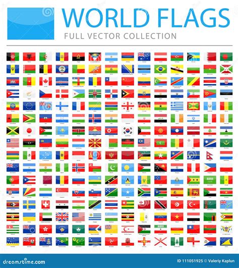 World Map With Countries And Their Flags