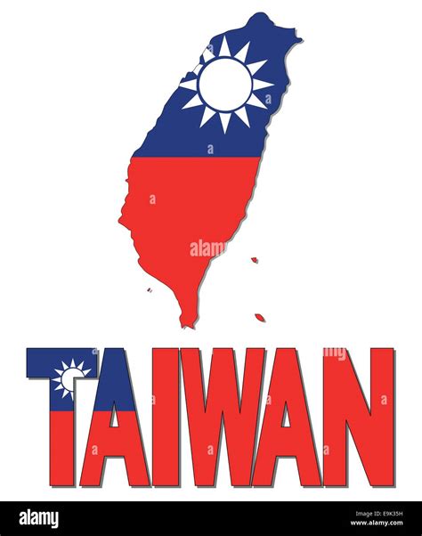 Taiwan map flag and text illustration Stock Vector Image & Art - Alamy