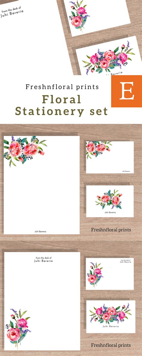 Stationery Set, Stationary, Floral Letters, Printing Press, Letter Paper, Coreldraw, Note Cards ...