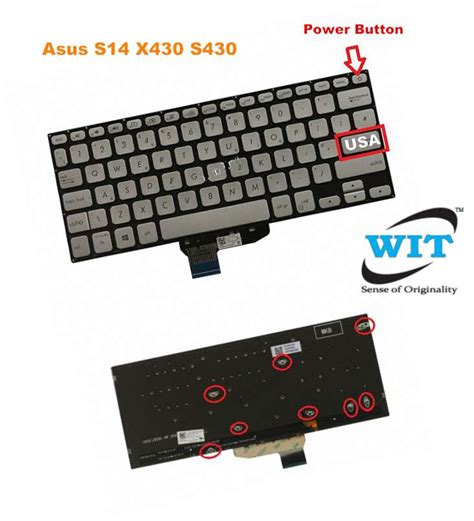 ASUS VivoBook A403 X430 S14 S430 S4300U US/UK Laptop Keyboard 0KNB0 ...