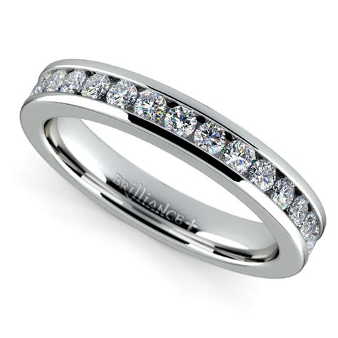 Channel Diamond Wedding Ring in Palladium (1/2 ctw)