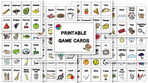 120 printable cards that can be used to play the popular headband/forehead game. Print two ...