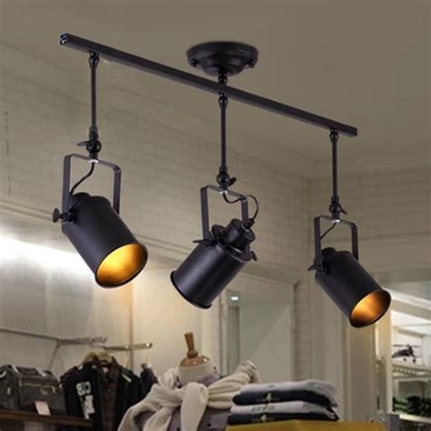 Loft Industrial Retro Spotlights Ceiling LightThree Heads | Industrial ...