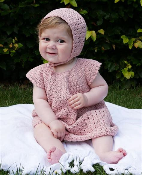 Primrose Crochet Baby Dress - Adorecrea.com