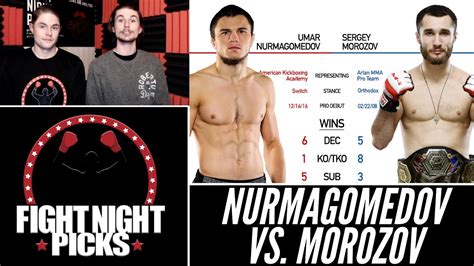 UFC Fight Night: Umar Nurmagomedov vs. Sergey Morozov Prediction - YouTube