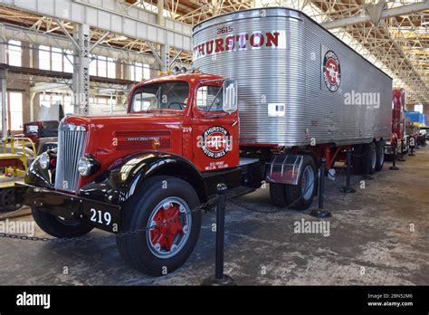 A 1957 White Truck on display at the North Carolina Transportation ...