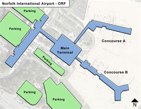 Norfolk ORF Airport Terminal Map