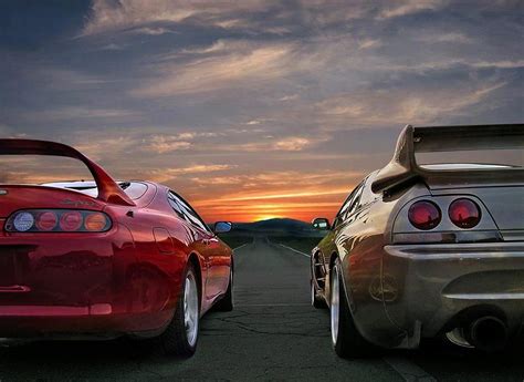 Toyota Supra vs. Nissan Skyline GT-R R33 | Nissan gtr skyline, Best jdm ...