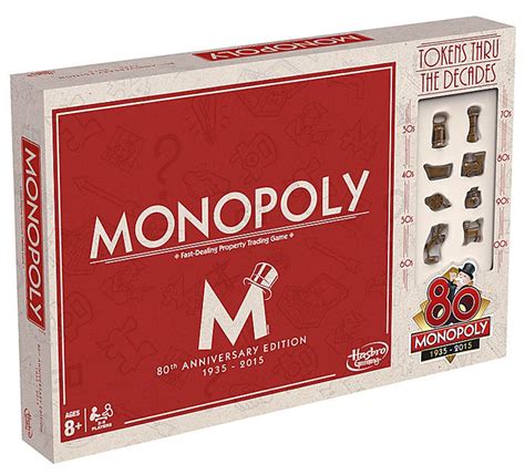 Monopoly Monopoly 80th Anniversary Board Game Special Edition Hasbro Toys - ToyWiz