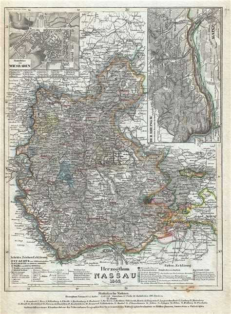 Nassau Germany 1850s Map