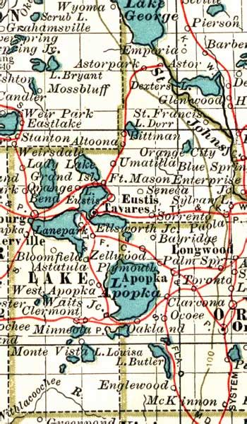 Map of Lake County, Florida, 1897