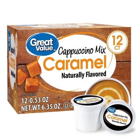 Great Value Caramel Cappuccino Mix Coffee Pods, 12 Count - Walmart.com ...