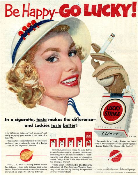 Retro Cigarettes Marketing Ads Lucky Strike Photograph by Action - Fine ...