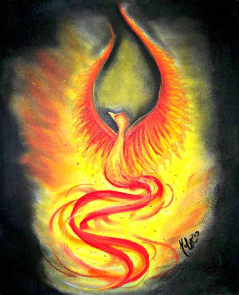 Fire Phoenix Drawing by Madelyn Mershon