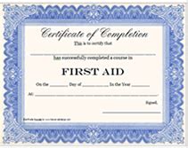 First Aid Certificate Printable Templates