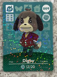 DIGBY #009 ANIMAL CROSSING Series 1 AUTHENTIC Nintendo Amiibo Card US ...