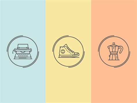 Vintage Icon Set Expanded by Julian Hrankov | Art Machine on Dribbble