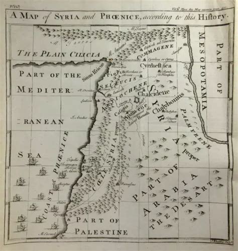 ANTIQUE SYRIA PHOENICIA Saudi Arabia Map Mesopotamia Persia c. 1700s £66.55 - PicClick UK