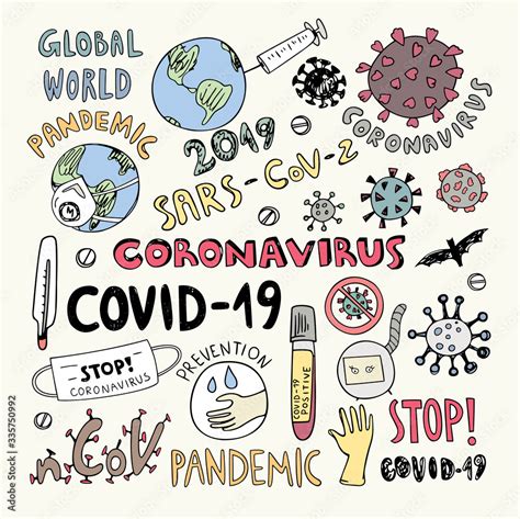 Concept of coronavirus clipart vector illustration. Coronavirus global ...