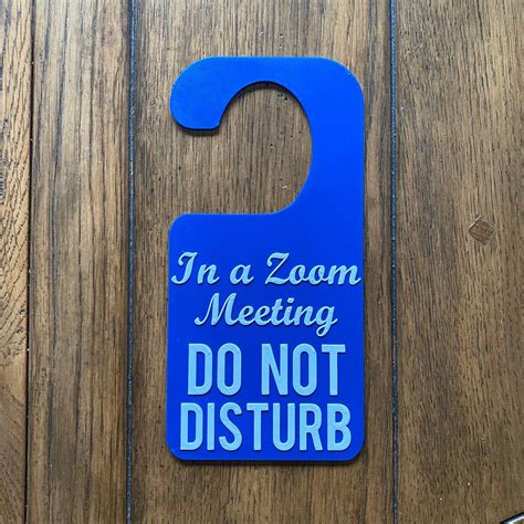 Door Hanger in a Zoom Meeting Do Not Disturb. Universal - Etsy